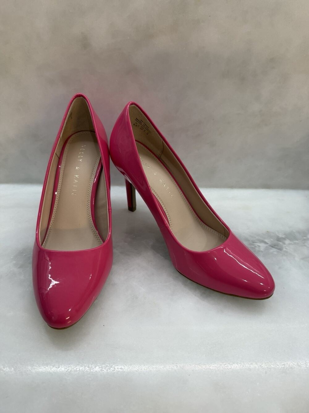 Kelly & Katie Barbie Pink Patent Stiletto Pumps 6.5 Barbiecore Bridesmaid